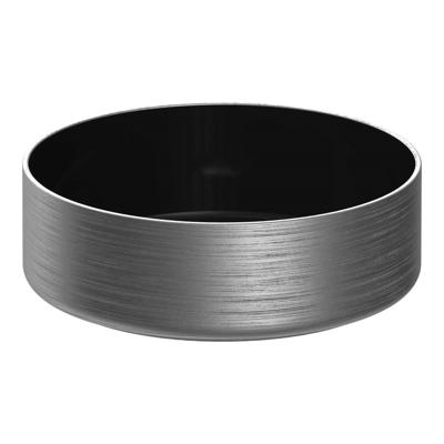BRAUER Circle waskom - 36x36cm - rond - keramiek - mat zwart en zilver WK-CC36ROMZZI
