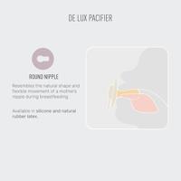 Set van 2 BIBS De Lux siliconen spenen ijzergrijs + babyblauw - thumbnail