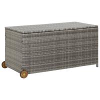Tuinbox 130x65x115 cm poly rattan lichtgrijs - thumbnail