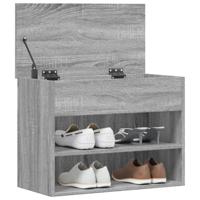 Schoenenbank 60x30x45 cm bewerkt hout grijs sonoma eikenkleurig - thumbnail