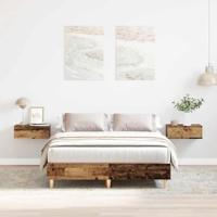 Bedframe zonder matras 135x190 cm bewerkt hout oud hout - thumbnail