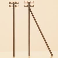 Auhagen 41204 H0 telegraafmasten (12 stuks) Bouwpakket - thumbnail