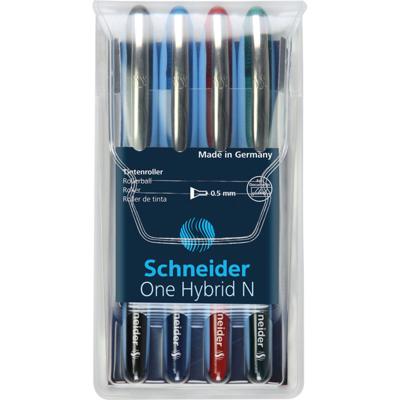 Schneider S-183594 Rollerball One Hybrid N 0,5mm Etui 4 Stuks