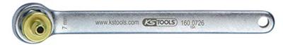 KS Tools 160.0726 Remontluchtingssleutel, extra kort, 7 mm, groen