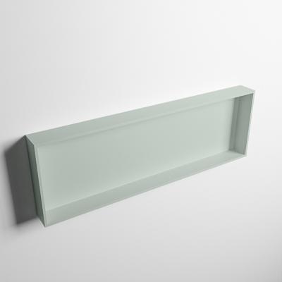 MONDIAZ EASY Nis 89,5x29,5cm in solid surface kleur Greey | Greey. 1 vak geschikt voor in- of opbouw MONDIAZ EASY Nis 89,5x29,5cm in solid surface kleur Greey | Greey. 1 vak geschikt voor in- of opbouw