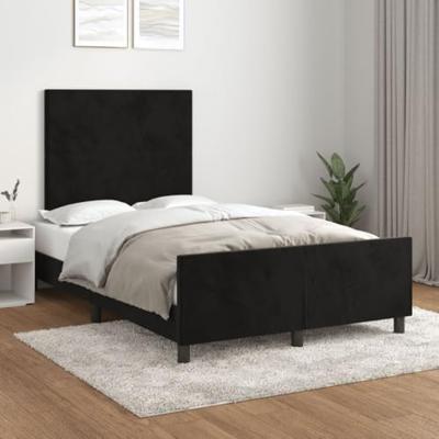 Bedframe zonder matras 120x190 cm fluweel zwart
