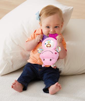 VTech bijtring nijlpaardje roze