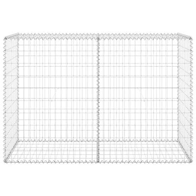 Schanskorfmuur met deksels 150x60x100 cm gegalvaniseerd staal