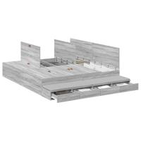 Opbergbedframe Grijs sonoma 236.5 x 200 x 31.5 cm Bewerkt hout - thumbnail