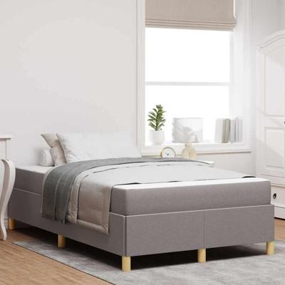 Boxspring bed met matras Taupe en Wit 120 x 200 cm Stof