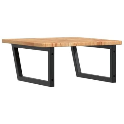 Badkamer wandschap staal en massief eikenhout