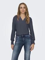 Only Onlmette V-neck Ls Smock Top Noos Wvn T-shirt Lange Mouw Ombre Blue - thumbnail