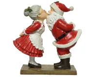 kaemingk Kerstman en kerstvrouw 9x20x20cm rood - thumbnail