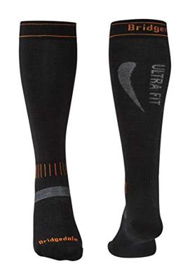 Bridgedale Ski Ultra Fit Merino Performance Over Calf Skisok Black/Orange S 36-39