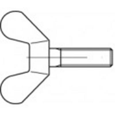 TOOLCRAFT TO-5447502 Vleugelschroef M8 10 mm DIN 316 Messing 50 stuk(s)