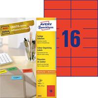 Etiket avery 3452 105x37mm rood 1600st - thumbnail