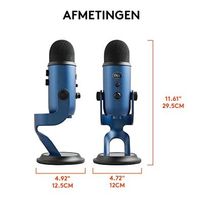 USB-microfoon - Blauw Yeti - Voor opnemen, streamen, gamen, podcast op pc of Mac - Blauw USB-microfoon - Blauw Yeti - Voor opnemen, streamen, gamen, podcast op pc of Mac - Blauw
