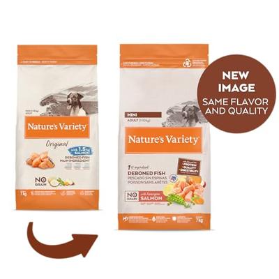 NATURES VARIETY ORIGINAL ADULT MINI SALMON NO GRAIN 1,5 KG - thumbnail