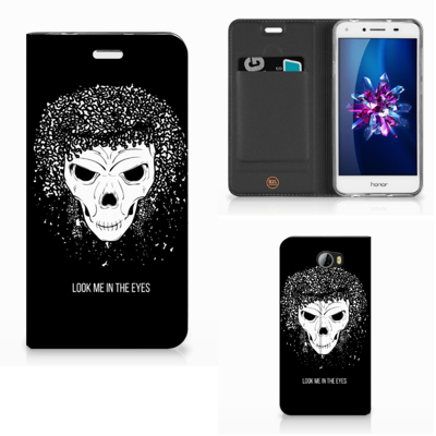 Mobiel BookCase Huawei Y5 2 | Y6 Compact Skull Hair Mobiel BookCase Huawei Y5 2 | Y6 Compact Skull Hair