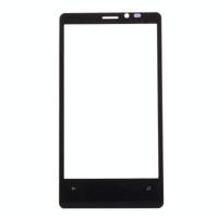 De Lens van het buitenste glas van de voorste scherm voor Nokia Lumia 920 (zwart) - thumbnail