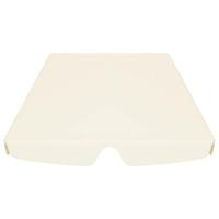 VidaXL Vervangingsluifel voor schommelbank 188/168x145/110 cm crème - thumbnail