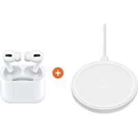 Apple AirPods Pro met Draadloze Oplaadcase + Belkin Boost Up Draadloze Oplader 10W Wit - thumbnail