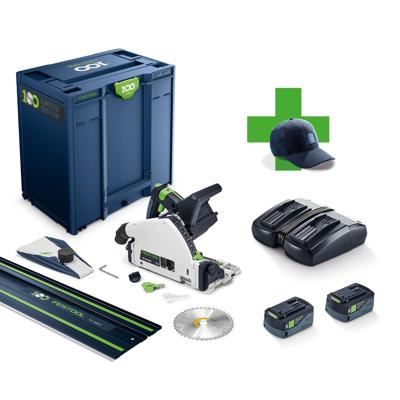 Festool TSC 55 KEBI-Plus/XL-FS 100Y Limited Edition accu invalzaag met FS 1400/2 BL geleiderail 18V 5.0Ah in systainer - 578229