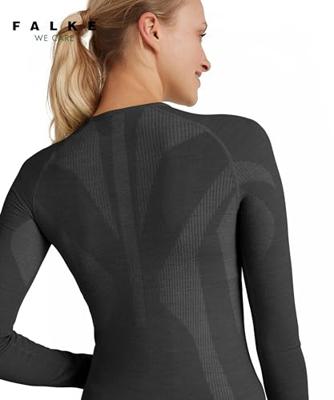 Falke LS Wool-Tech Shirt Dames Black XS - thumbnail