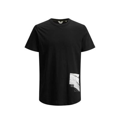 JACK & JONES CORE T-shirt Sawyer met printopdruk zwart