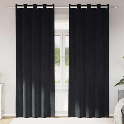 VidaXL Verduisterende gordijnen 2 pcs zwart 140 x 260 cm fluweel