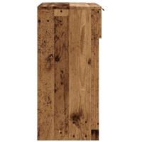 Wandtafel 90x36x75 cm bewerkt hout oud houtkleurig - thumbnail