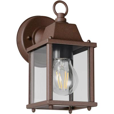 LED Tuinverlichting - Wandlamp Buitenlamp - Trion Dewran - E27 Fitting - IP23 - Roestkleur - Aluminium