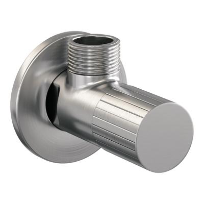 Brauer Stripe hoekstopkraan compleet met slang RVS-kleurig geborsteld PVD
