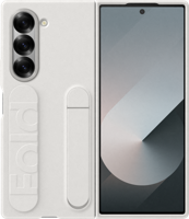 Samsung Silicone Stand Case Samsung Galaxy Z Fold6 5G Wit Met standaard, Met polsband - thumbnail