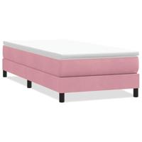 Boxspring zonder matras fluweel roze 90x220 cm - thumbnail