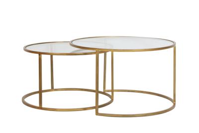 Light & Living Salontafel 'Duarte' Set van 2 stuks, kleur Goud Light & Living Salontafel 'Duarte' Set van 2 stuks, kleur Goud