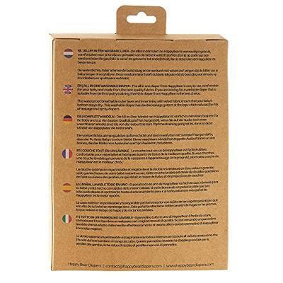 HappyBear Wasbare luier - all-in-one - blue giraffe