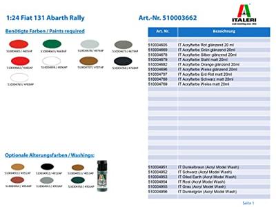 Italeri 1/24 Fiat 131 Abarth Rally (ITA-3662)
