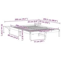Bedframe met nachttafels Bruin 150 x 200 cm Wasbruin - thumbnail