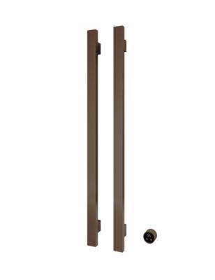 Hotbath &MORE set van 2 rails RASV135 SQUARE135 cm met separate schakelaar en inbouw element Tuscan Bronze (RASV135-2TB)