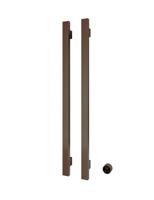Hotbath &MORE set van 2 rails RASV135 SQUARE135 cm met separate schakelaar en inbouw element Tuscan Bronze (RASV135-2TB) - thumbnail