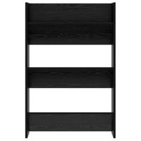 VidaXL Schoenenkast 2 pcs zwart eiken 60 x 18 x 90 cm bewerkt hout - thumbnail