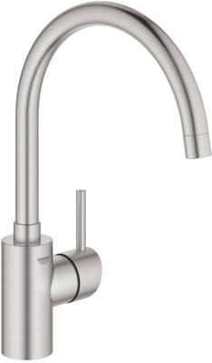 Grohe Concetto keukenmengkraan hoge uitloop Supersteel Grohe Concetto keukenmengkraan hoge uitloop Supersteel