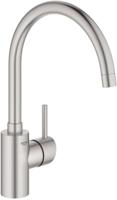 Grohe Concetto keukenmengkraan hoge uitloop Supersteel - thumbnail