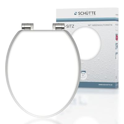 Toiletzitting Schutte Spirit White Met Soft Close MDF Mat Wit Toiletzitting Schutte Spirit White Met Soft Close MDF Mat Wit