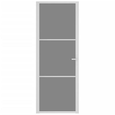 VidaXL Binnendeur 76x201,5 cm esg-glas en aluminium wit