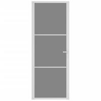 VidaXL Binnendeur 76x201,5 cm esg-glas en aluminium wit - thumbnail