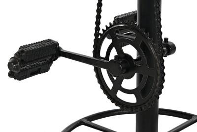 Kruk DKD Home Decor Zwart Leer Metaal Lichtbruin (44 x 38 x 82 cm)