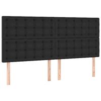 Boxspring met matras kunstleer zwart 180x200 cm - thumbnail
