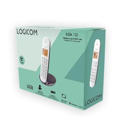 Draadloze vaste telefoon - LOGICOM - DECT ILOA 150 SOLO - Aubergine - Zonder antwoordapparaat Draadloze vaste telefoon - LOGICOM - DECT ILOA 150 SOLO - Aubergine - Zonder antwoordapparaat